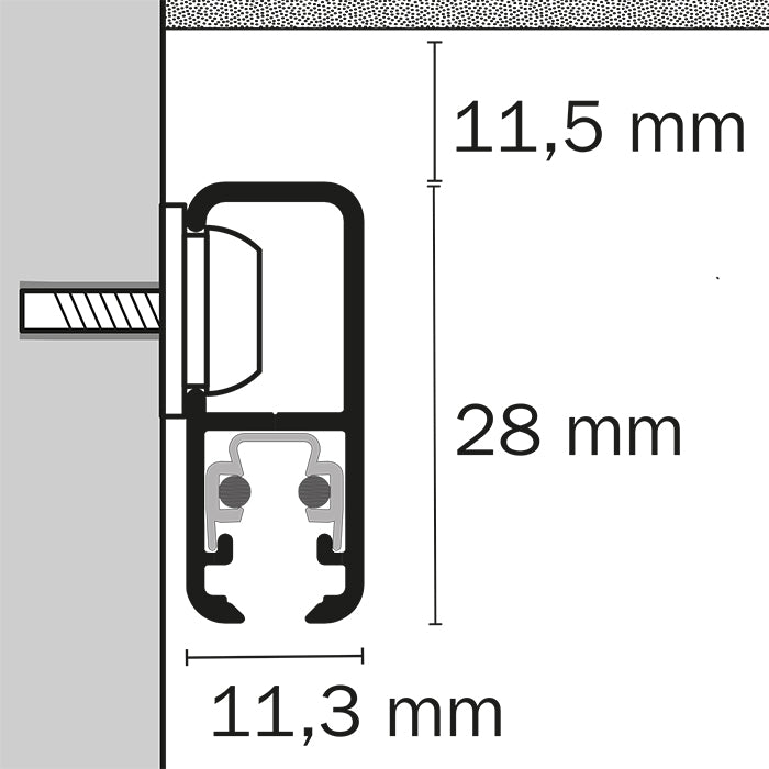 STAS System, weiße Schienen 150 cm mit Montagezubehör