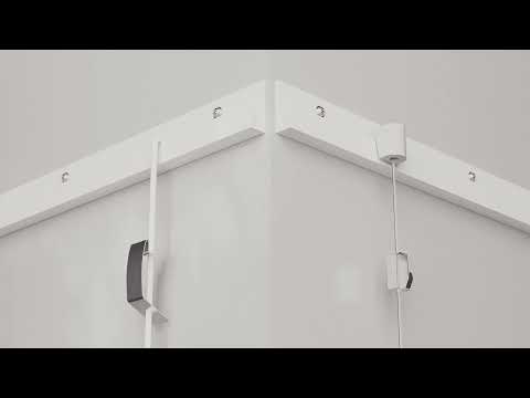 STAS J-Rail 300 cm, perfekt für flexibles Bildaufhängen. Weiß/Alu verfügbar.