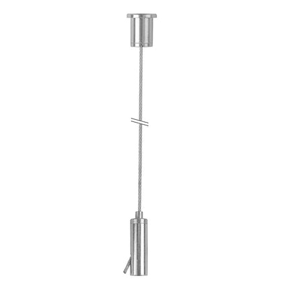 STAS-Aufhängeset mit M6-Gewinde, 1,5 mm Stahlseil, ideal für Leuchten und Schilder.