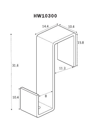 STAS Wandhaken weiß belastbar bis 20kg.