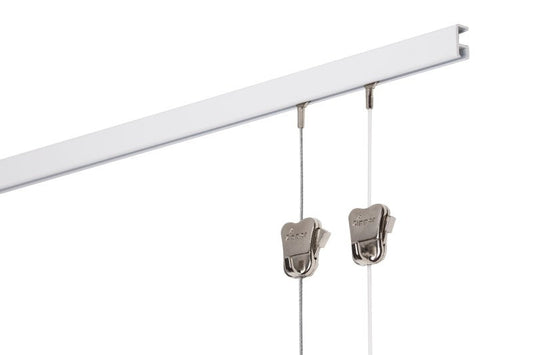 STAS minirail bianco + acciaio &amp; perlon + Reißverschluss