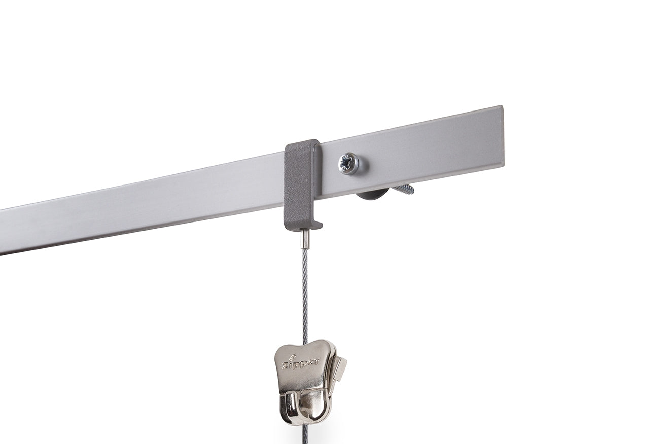 STAS Evoluon 200cm alu: Bilderschiene perfekt für gebogene Wände, flexibel und anpassbar.